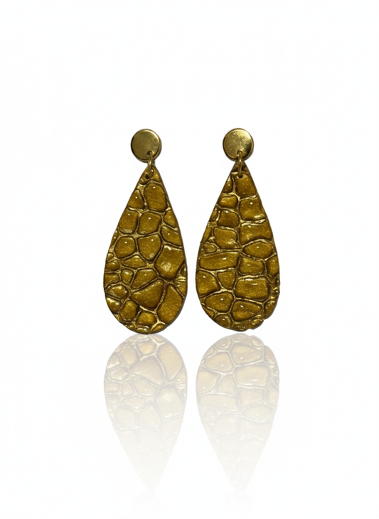 Pendientes lagrima dorados