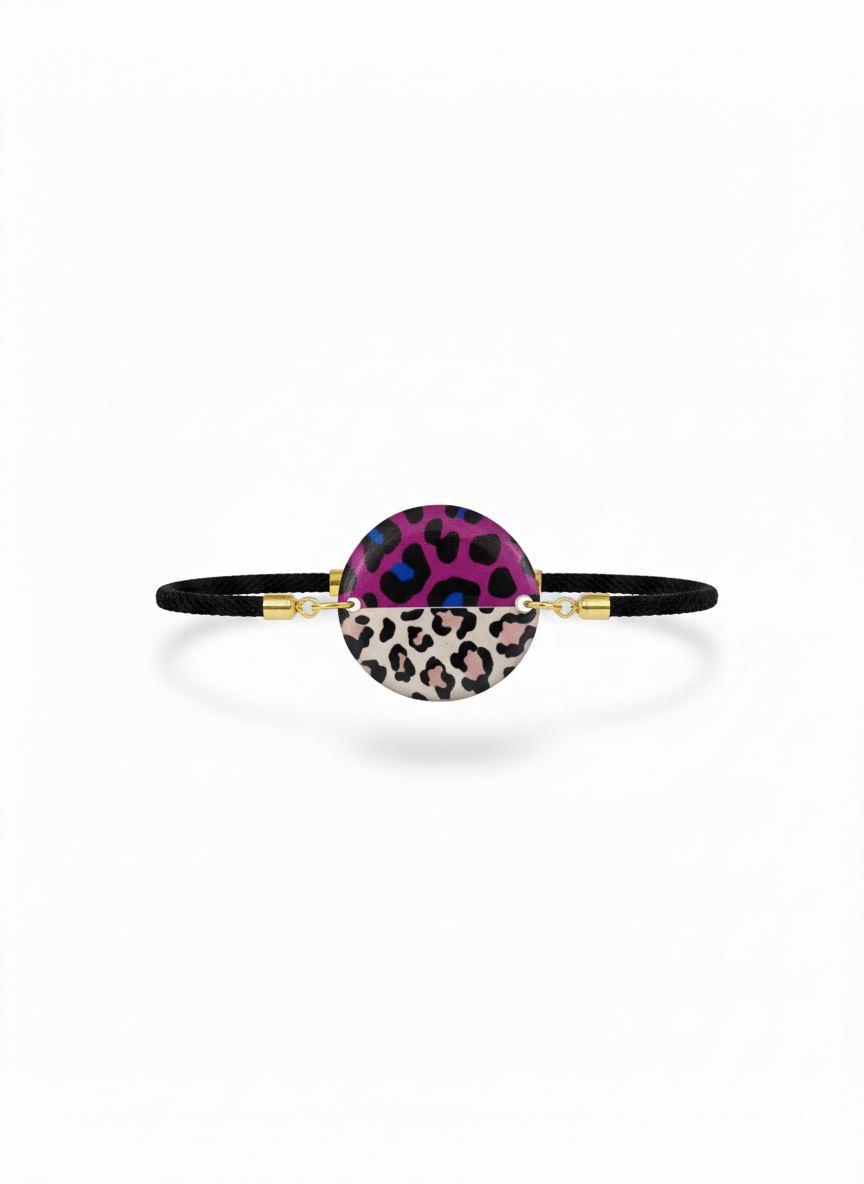 Pulsera bicolor animal print