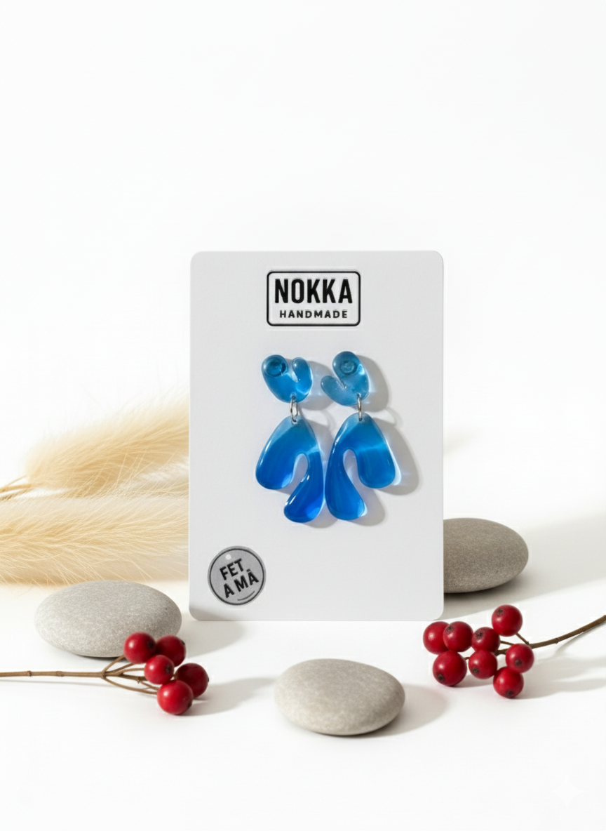 Pendientes translúcidos azules