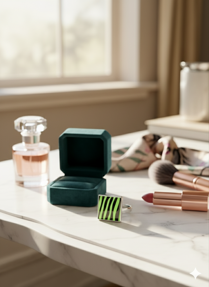 Anillo ajustable animal print