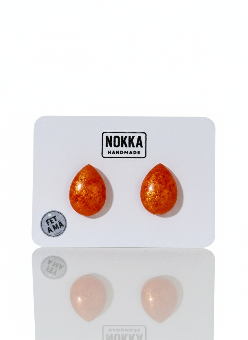 Pendientes botón resina