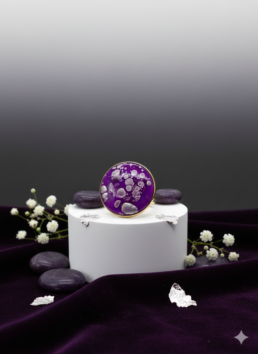 Anillo ajustable acero inoxidable y resina