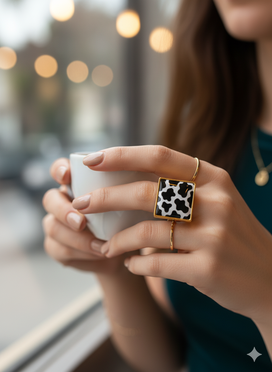 Anillo ajustable animal print