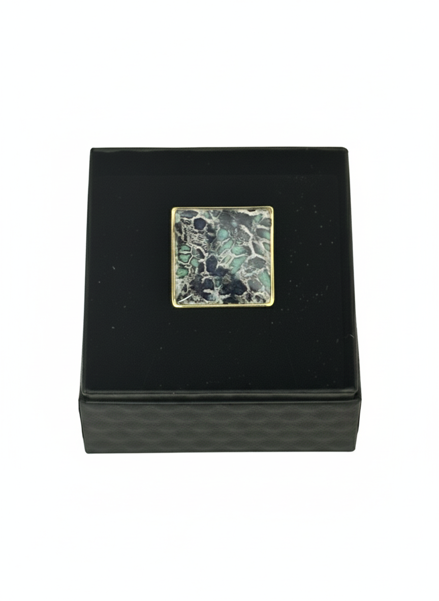 Anillo ajustable piel de serpiente