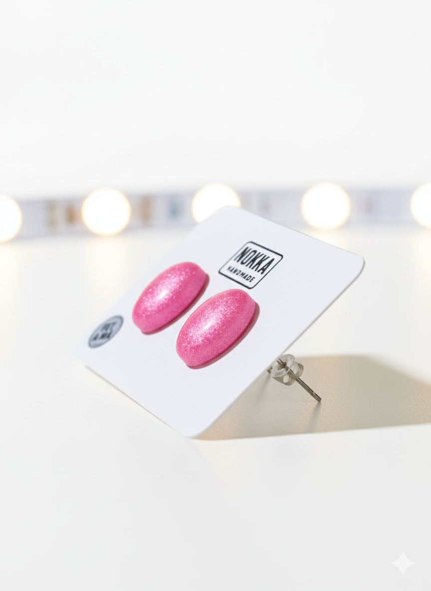 Pendientes botón resina