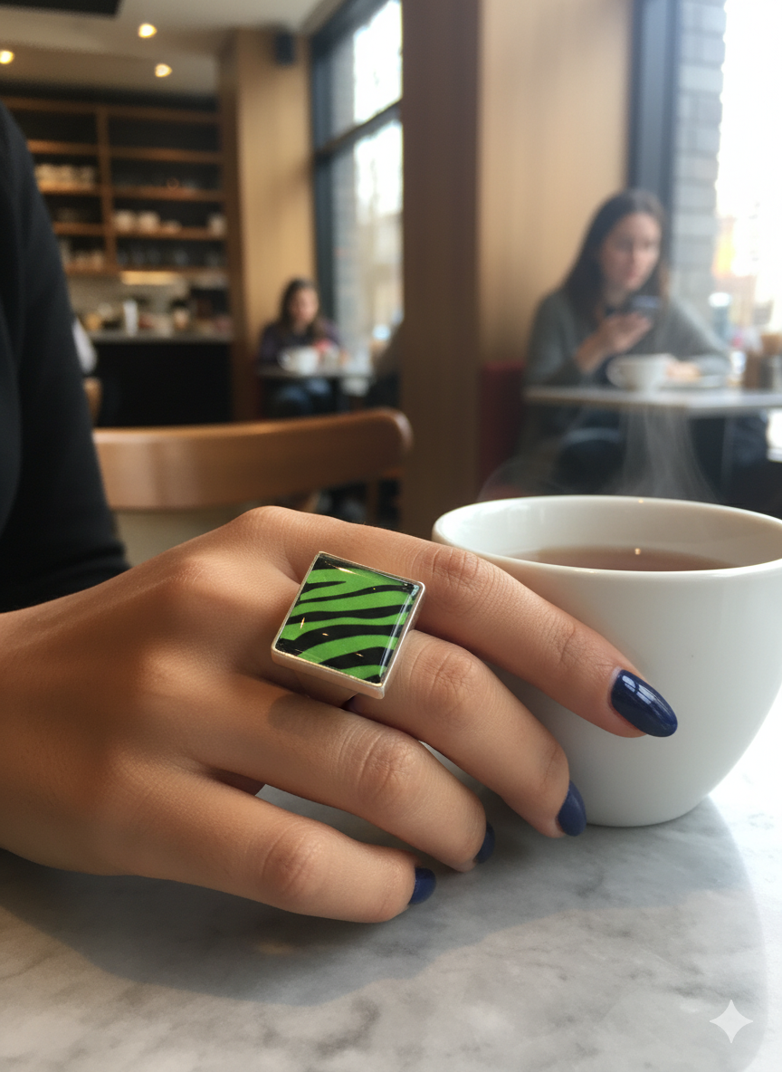 Anillo ajustable animal print