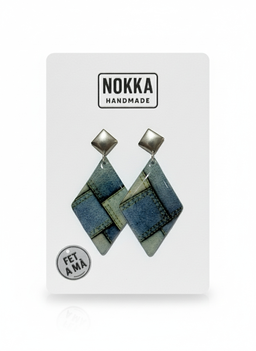 Pendientes rombo vaqueros