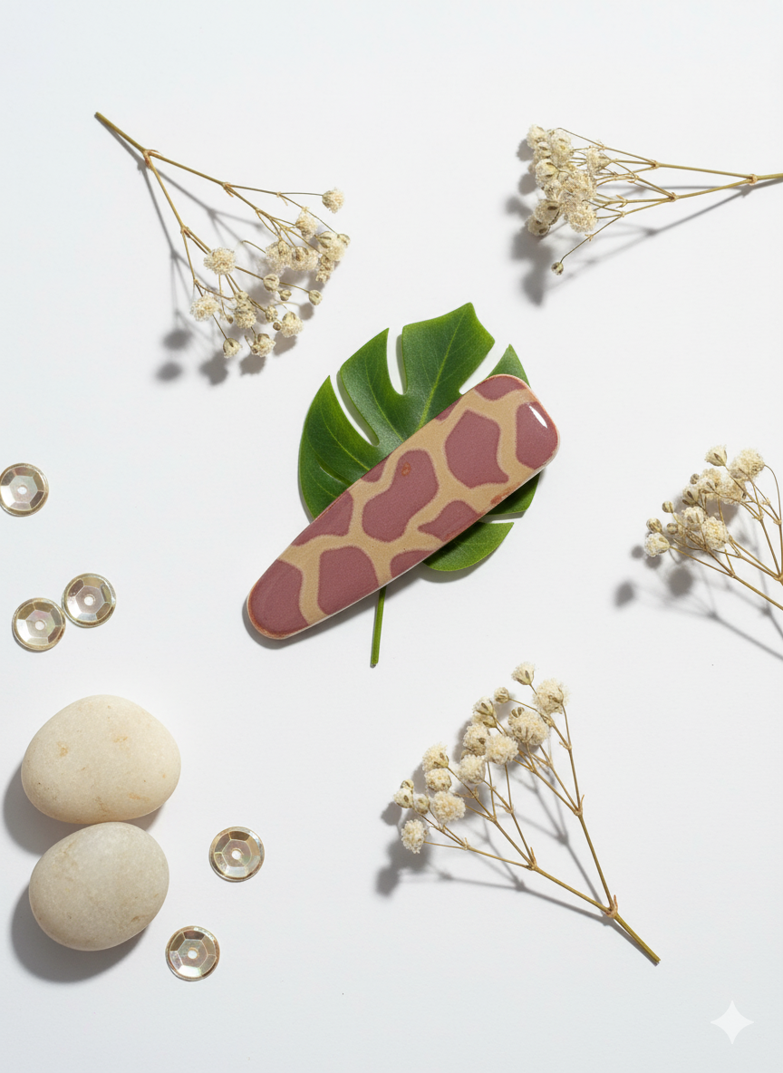 Pinza para el cabello animal print