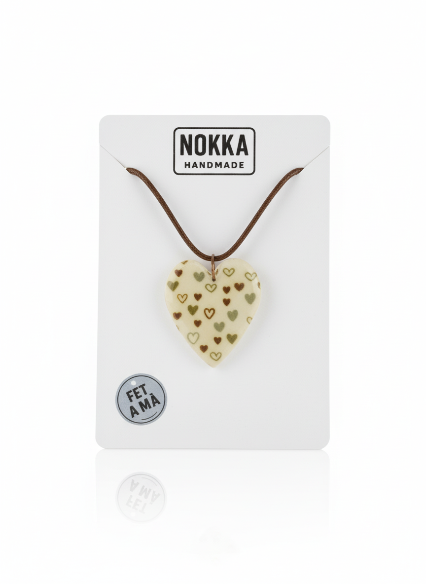 Colgante corazón estampado