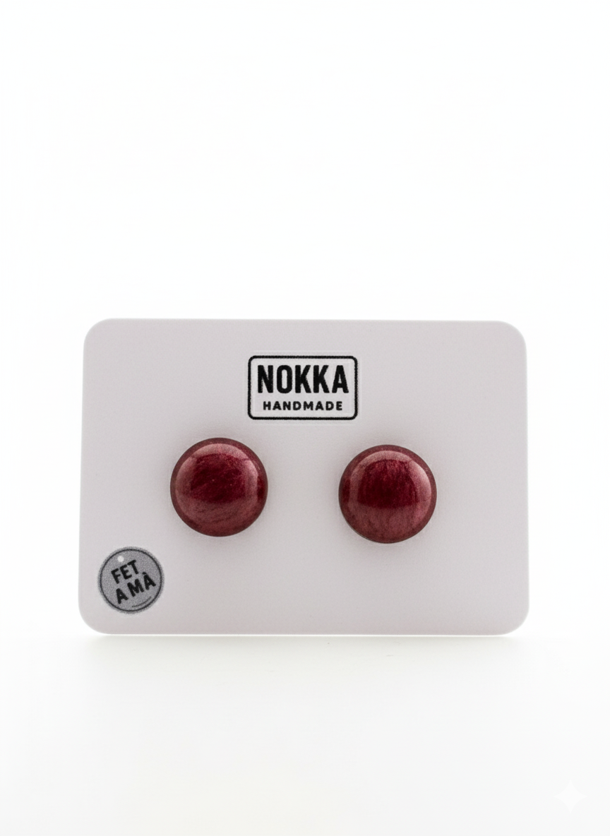 Pendientes botón resina