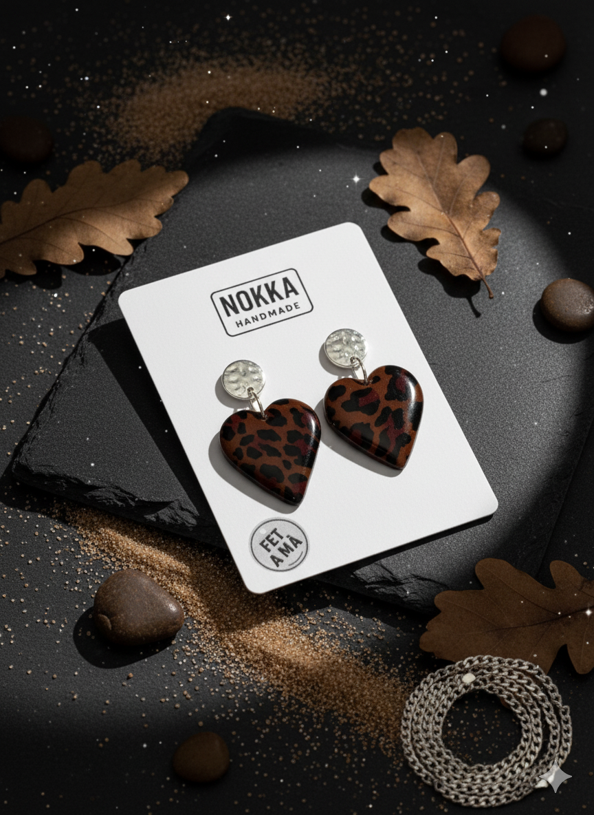 Conjunto corazones animal print