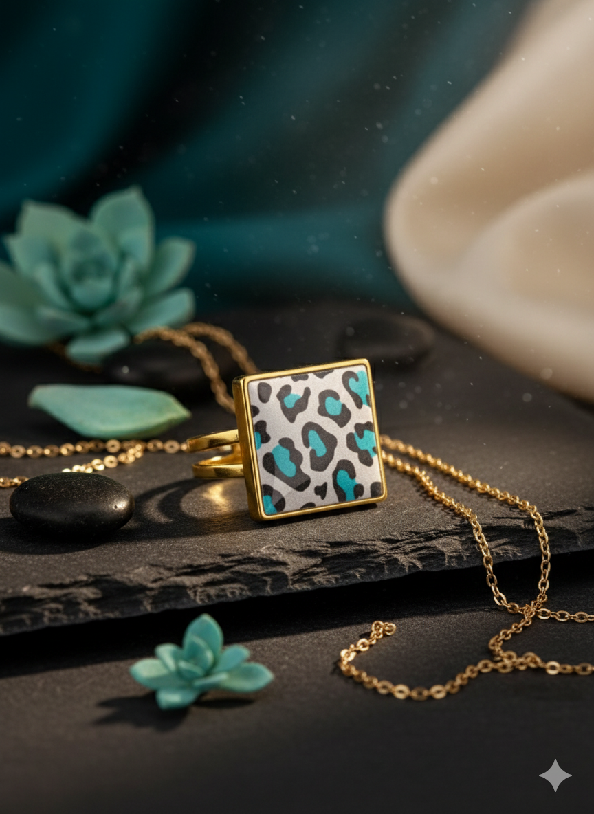 Anillo ajustable animal print