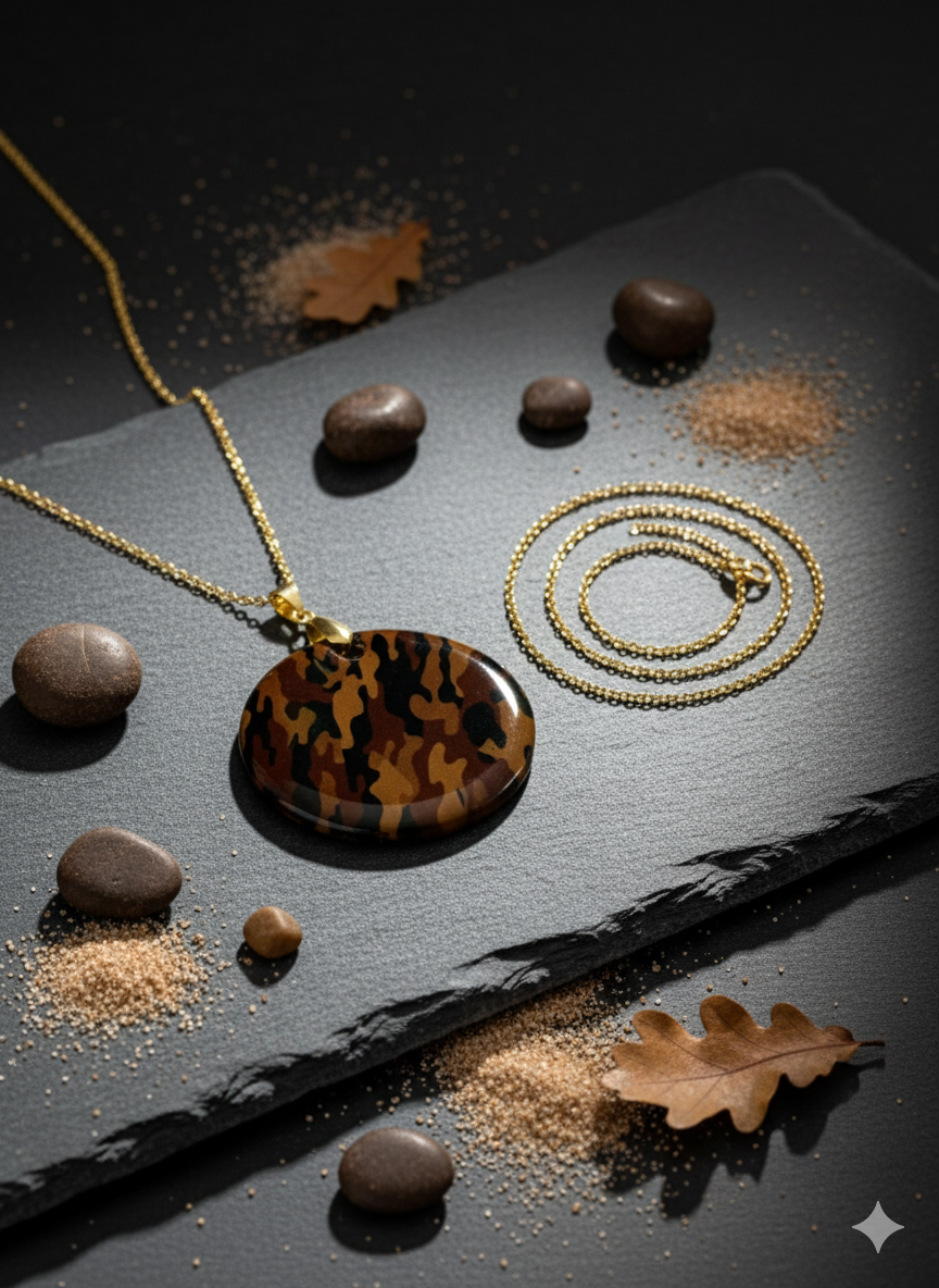 Conjunto estampado estilo madera