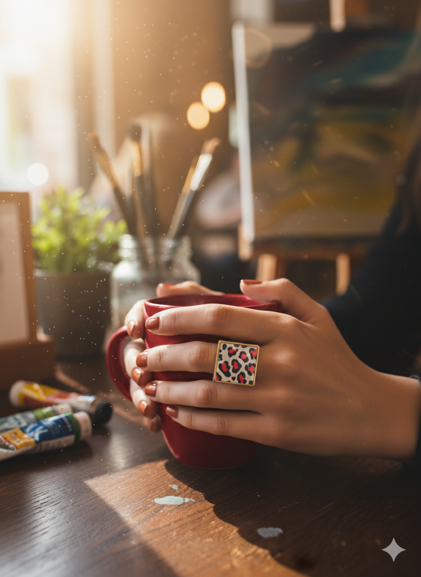 Anillo ajustable animal print