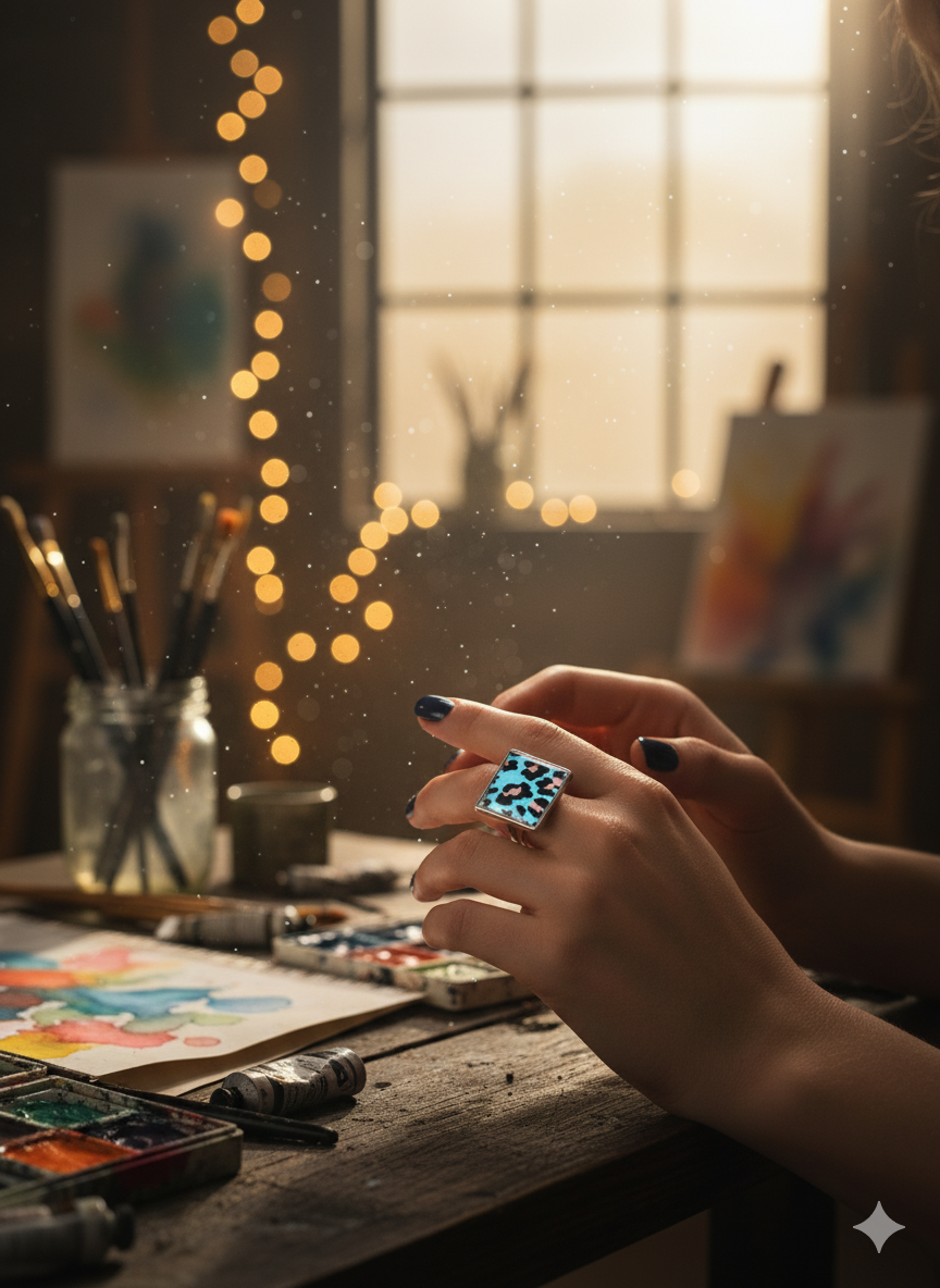 Anillo ajustable animal print