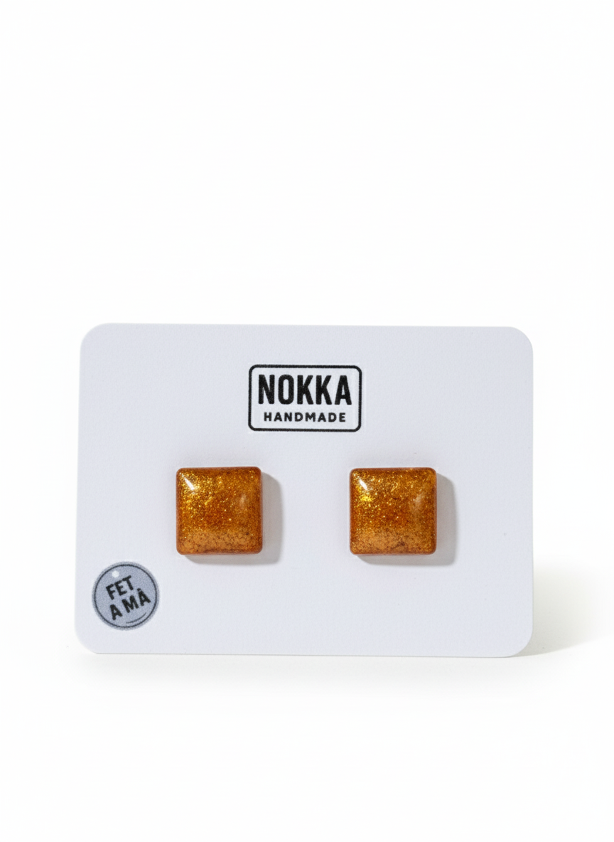 Pendientes botón resina