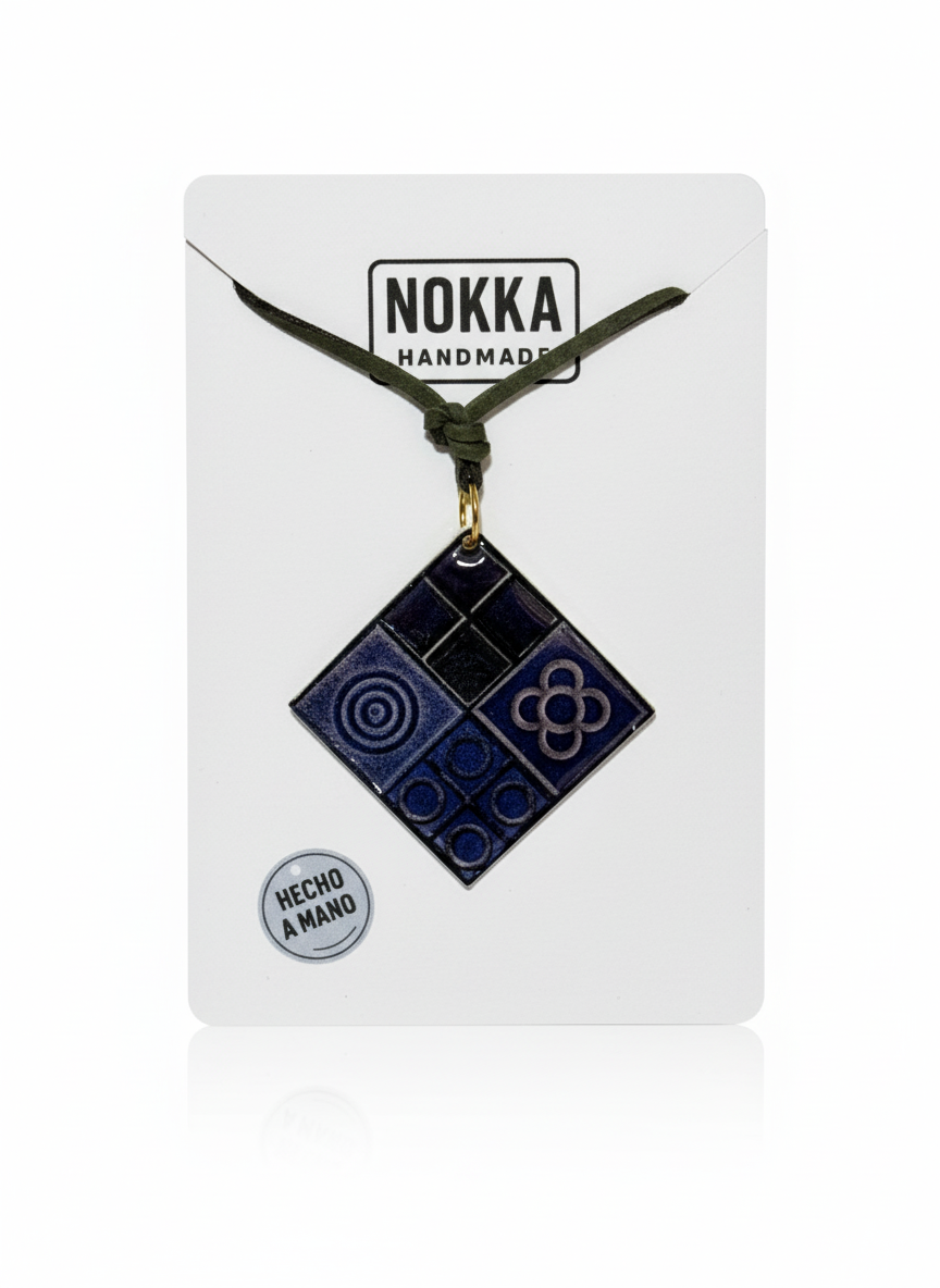 Colgante mosaico Barcelona con cordón