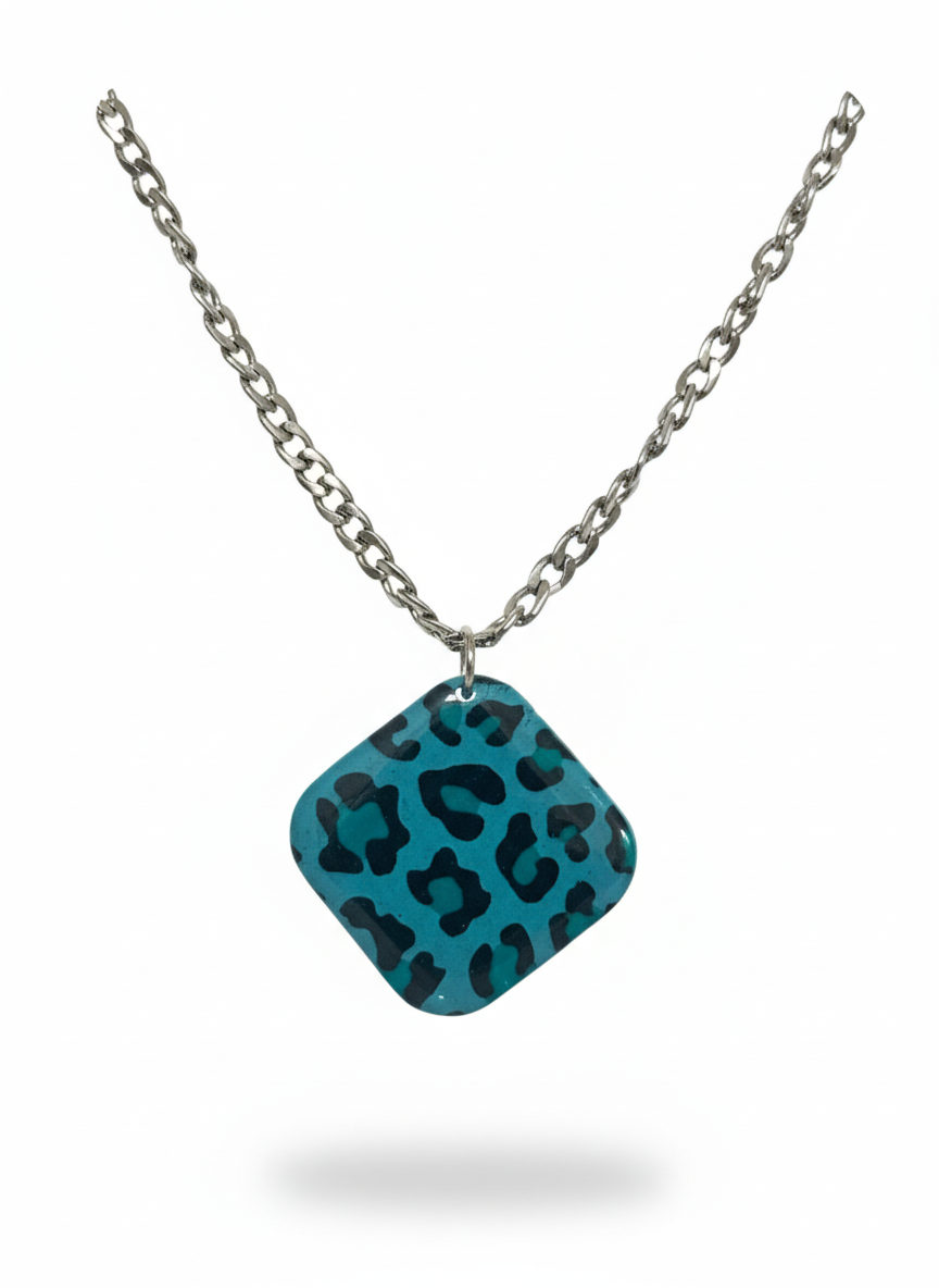 Colgante cuadrado animal print