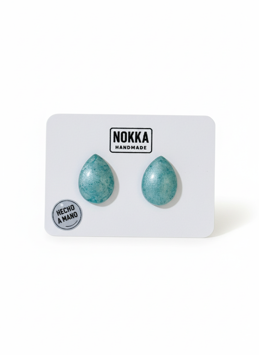 Pendientes botón resina