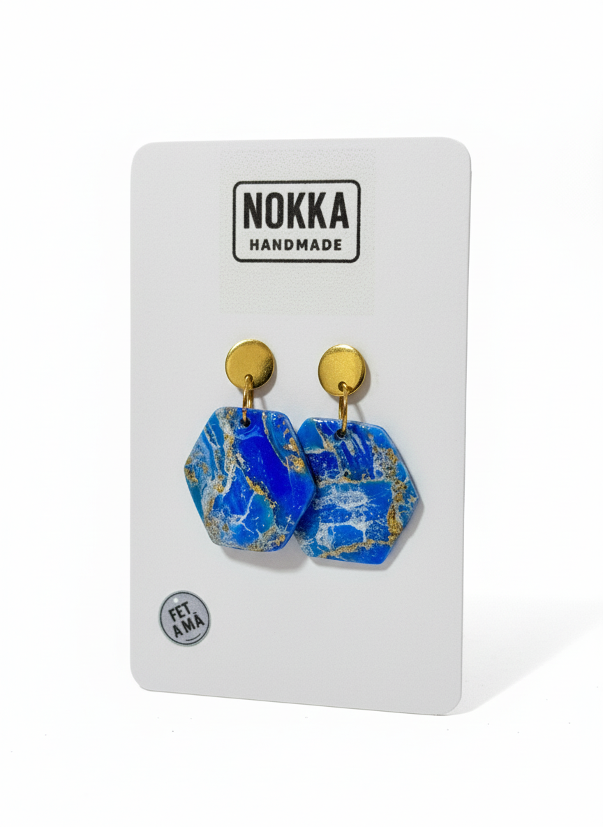 Pendientes hexagonales colección CELESTE