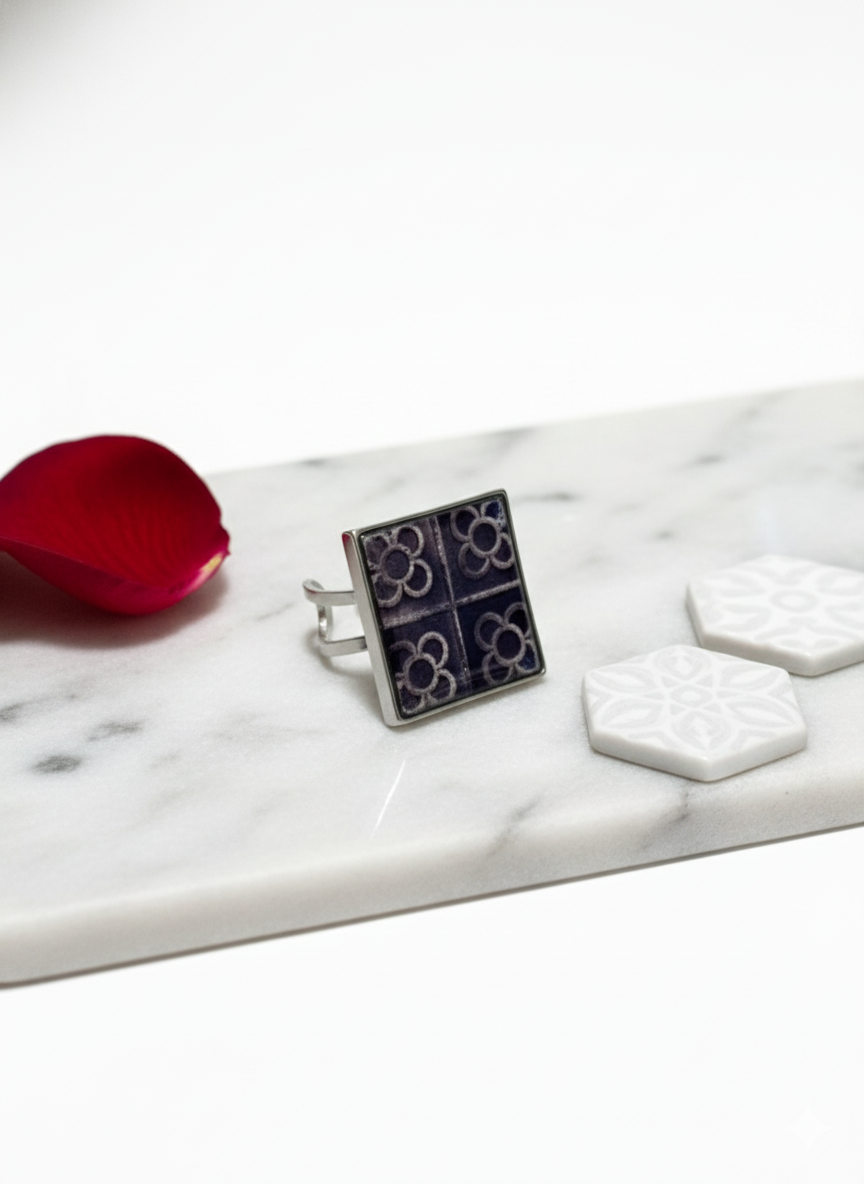 Anillo ajustable mosaico Barcelona