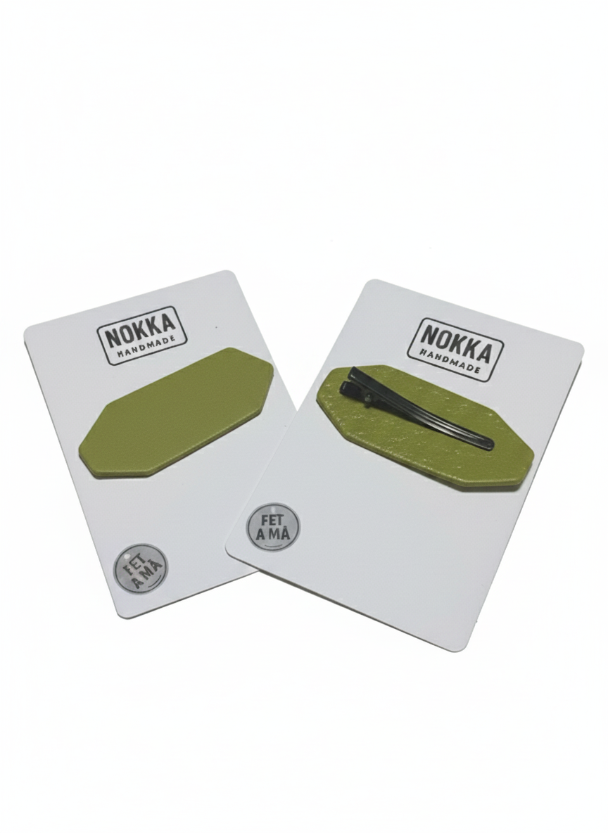 Pinza para el cabello color verde inspiracion piel