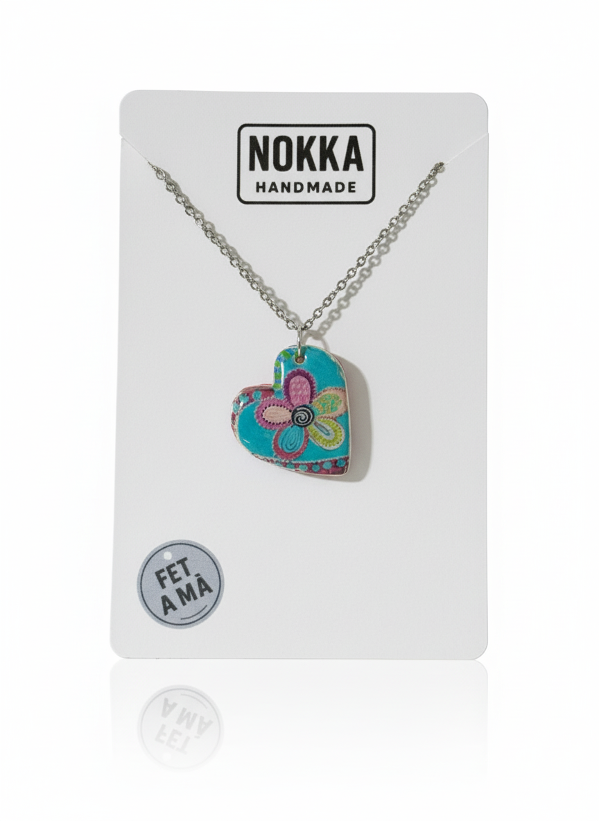 Colgante corazón estampado