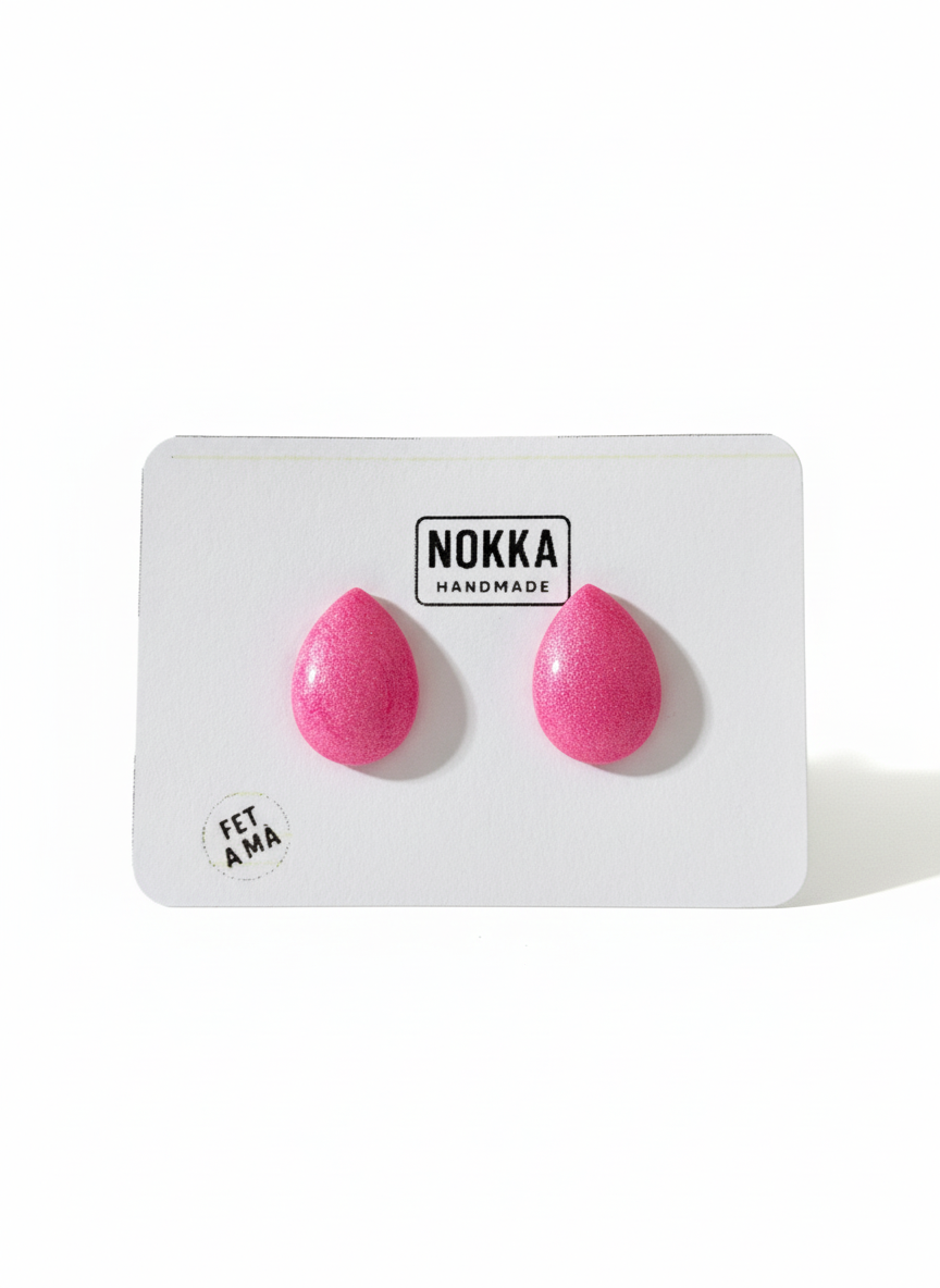 Pendientes botón resina