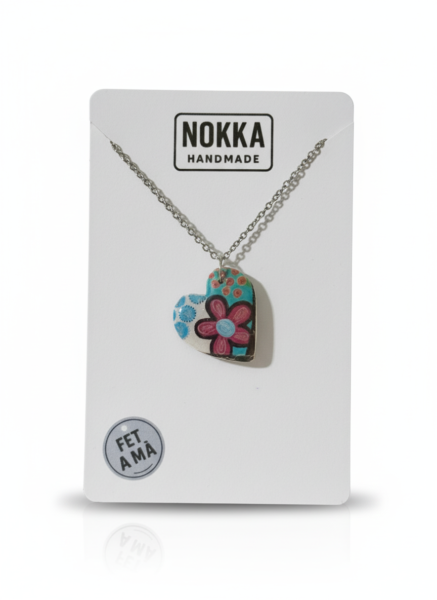 Colgante corazón estampado