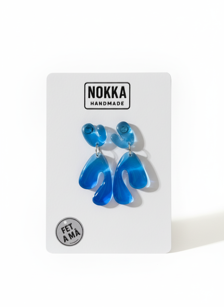 Pendientes translúcidos azules