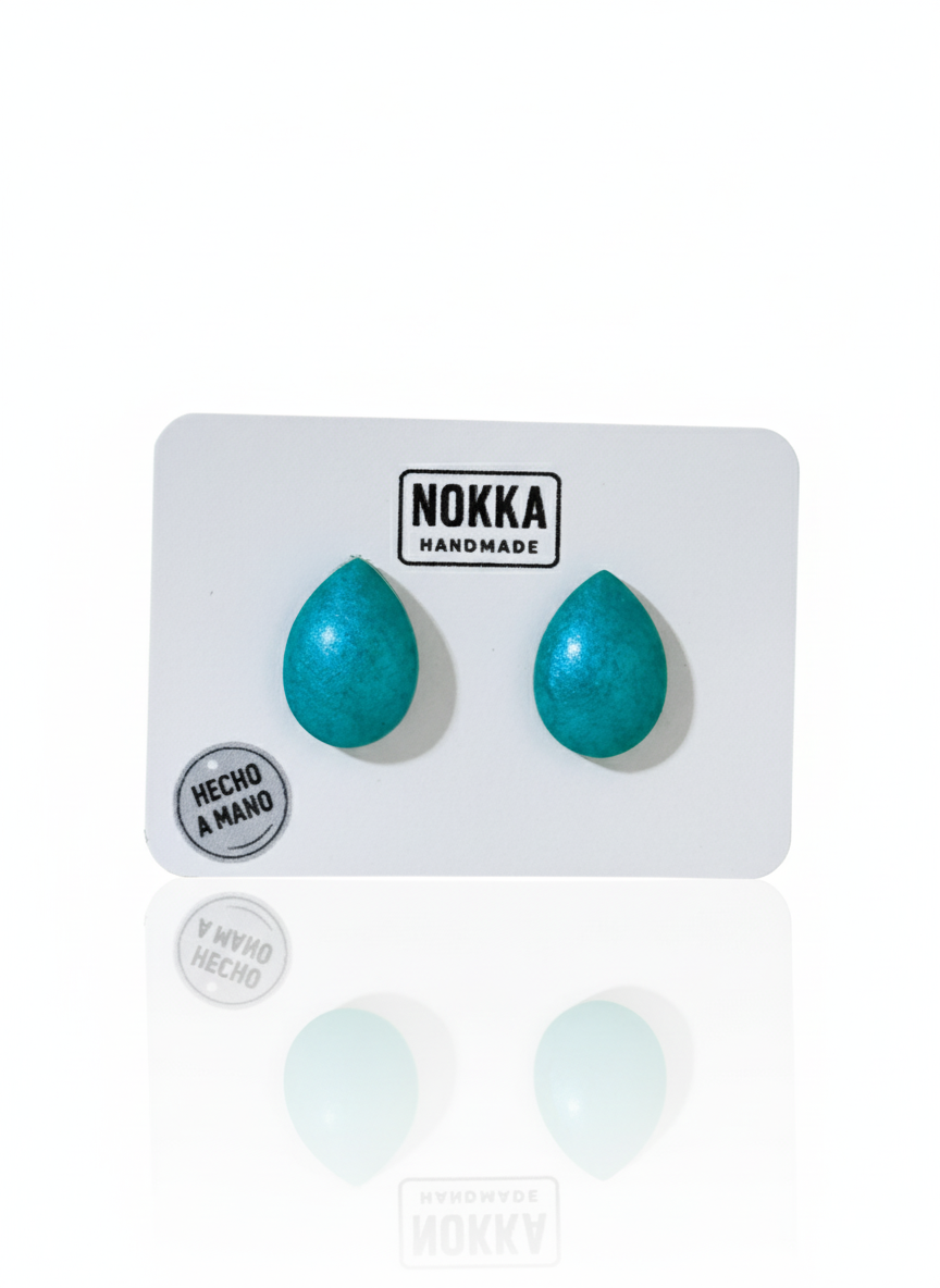 Pendientes botón resina