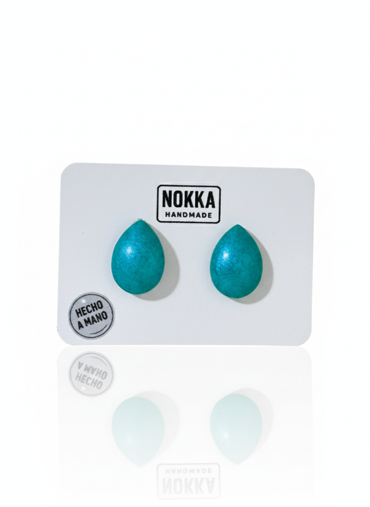 Pendientes botón resina