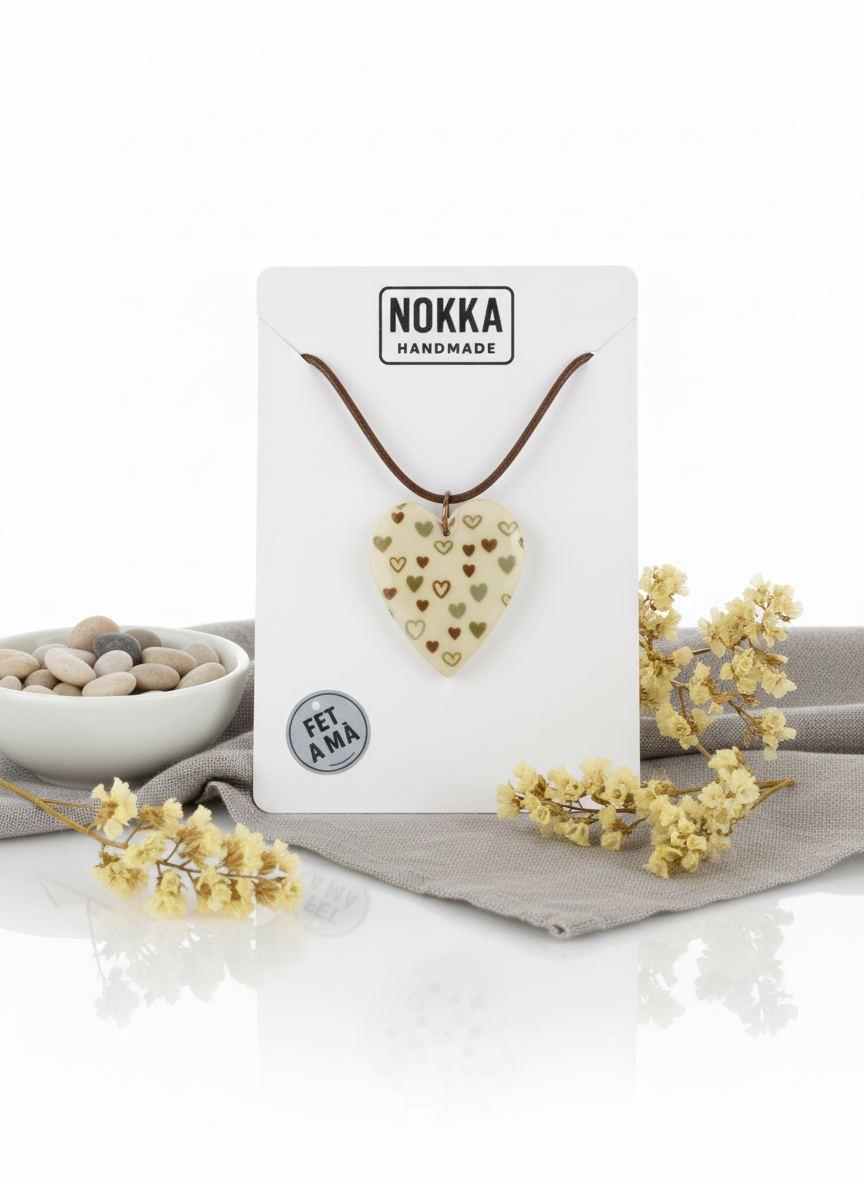 Colgante corazón estampado