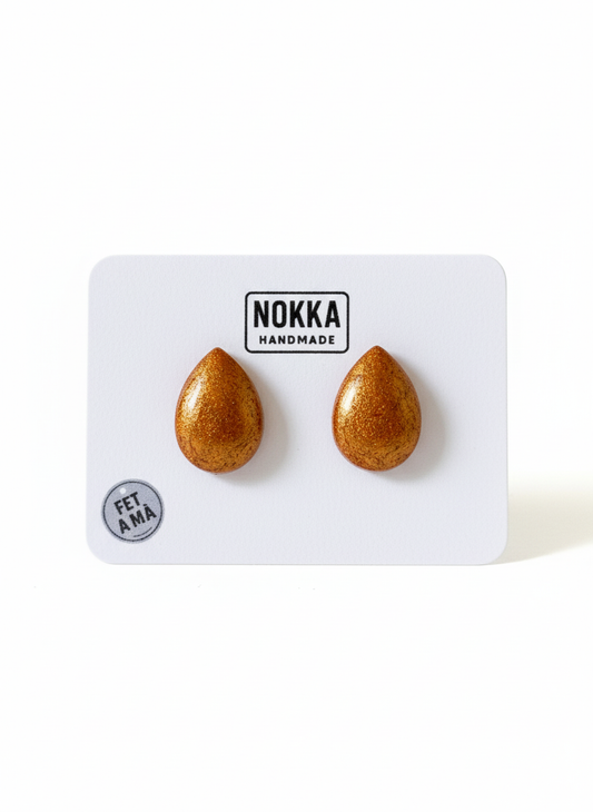 Pendientes botón resina