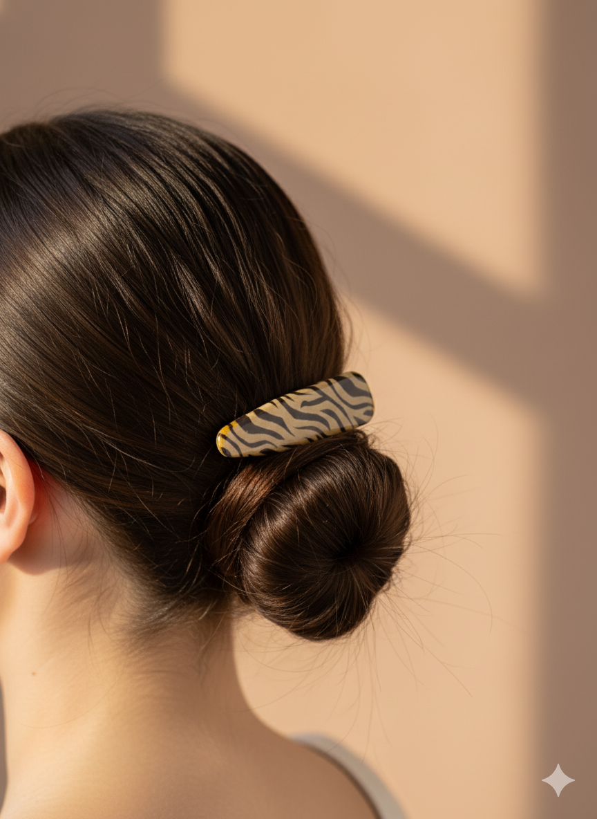 Pinza para el cabello animal  print