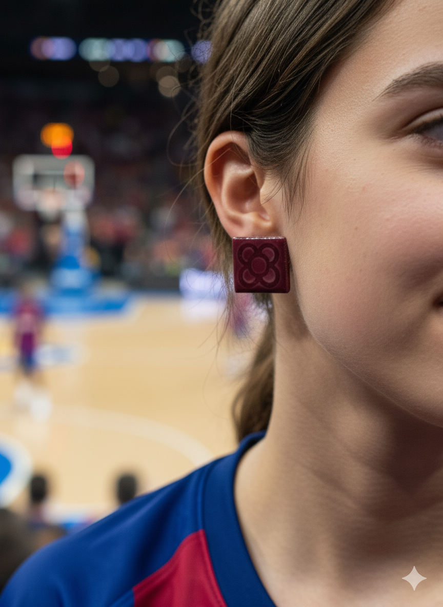 Pendientes botón mosaico Barcelona