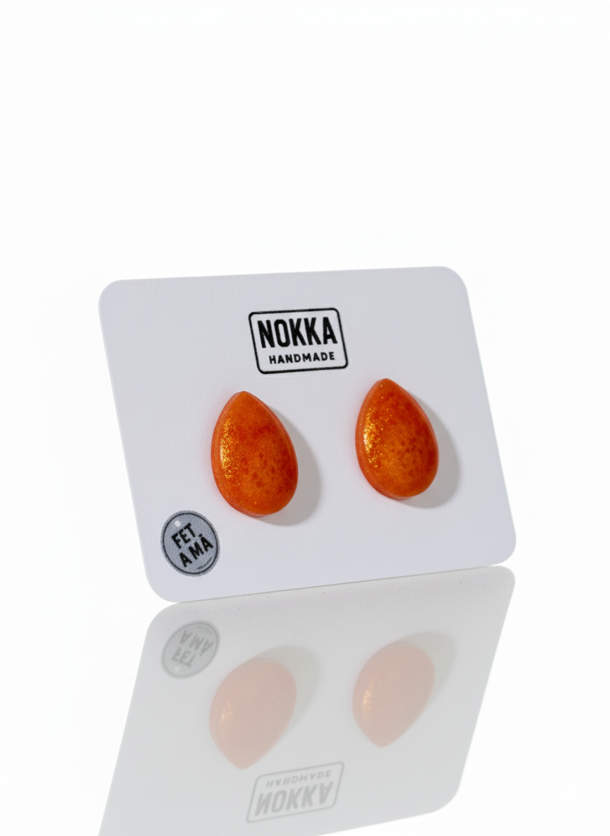 Pendientes botón resina