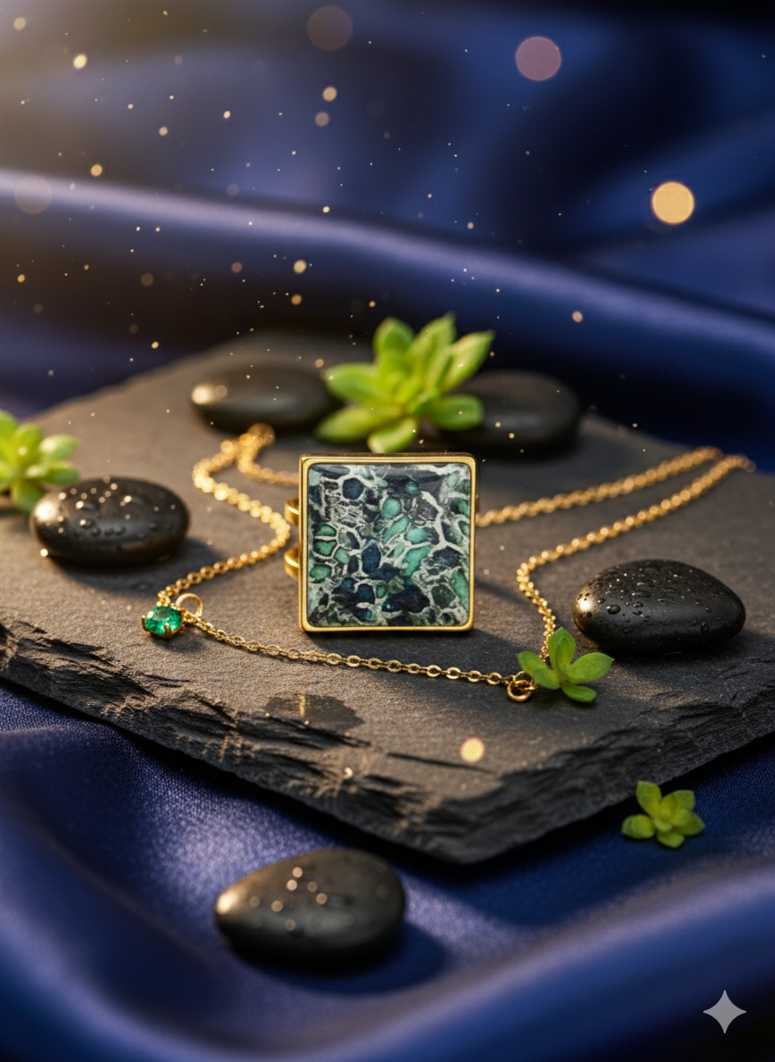 Anillo ajustable piel de serpiente