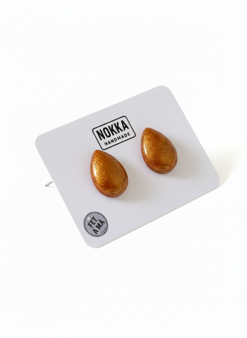 Pendientes botón resina