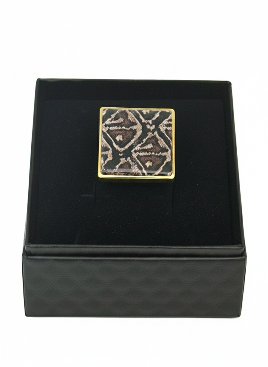 Anillo ajustable piel de serpiente