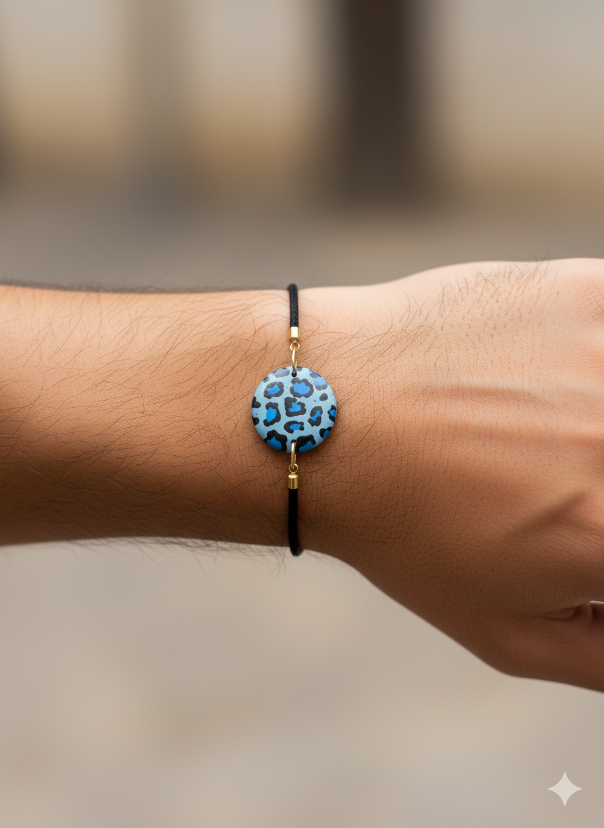 Pulsera animal print azul