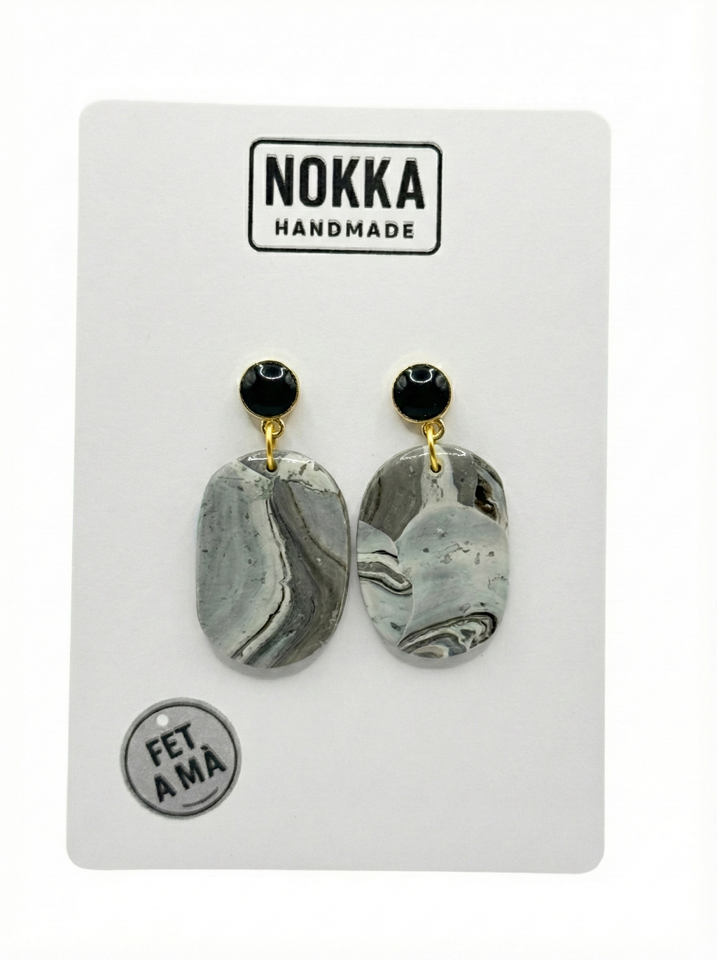 Pendientes arcilla polimerica acabado marmolado