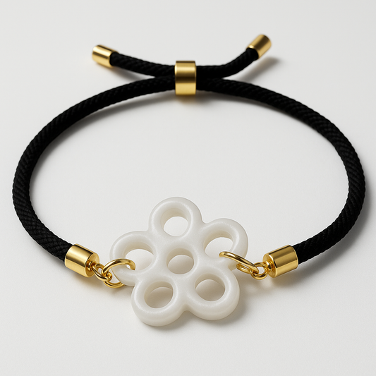 Pulsera flor blanca resina