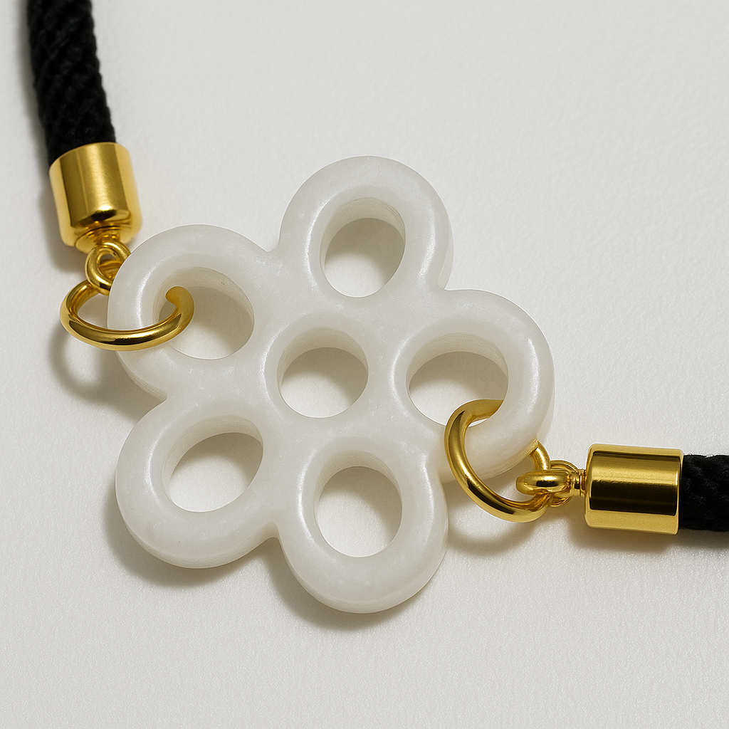 Pulsera flor blanca resina