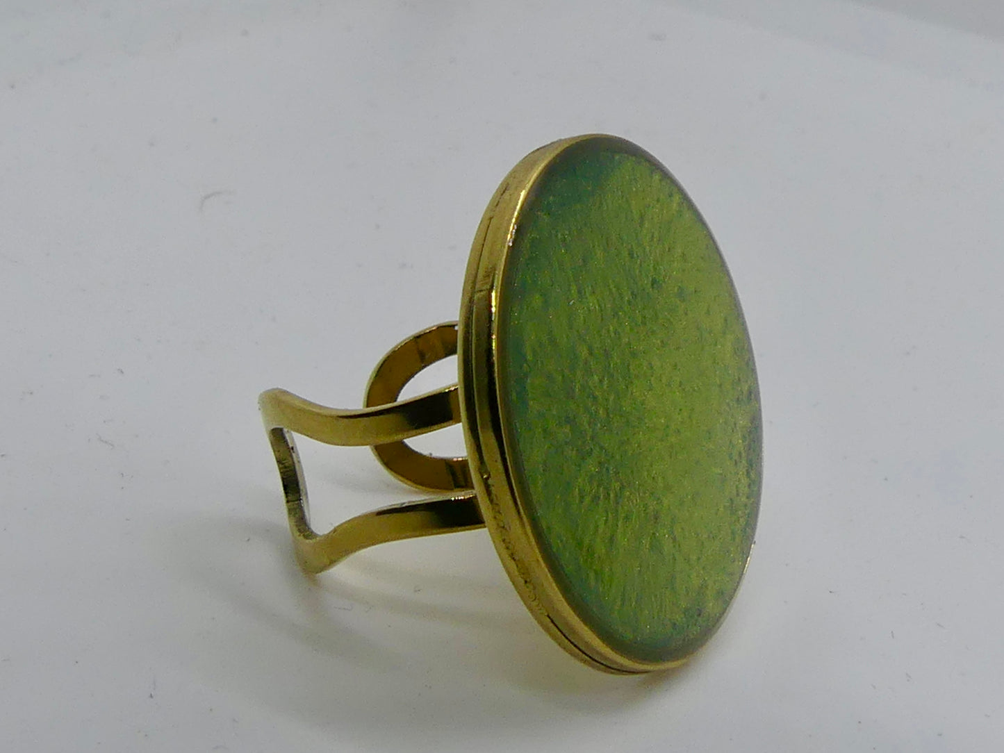 Anillo ajustable acero inoxidable y resina