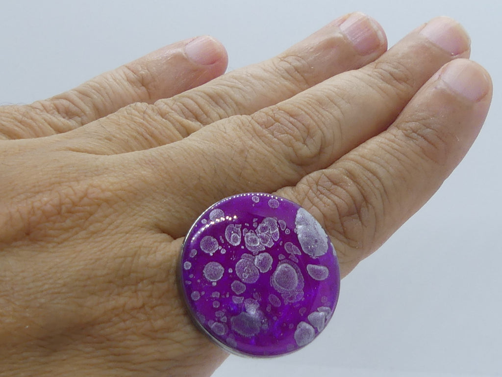 Anillo ajustable acero inoxidable y resina