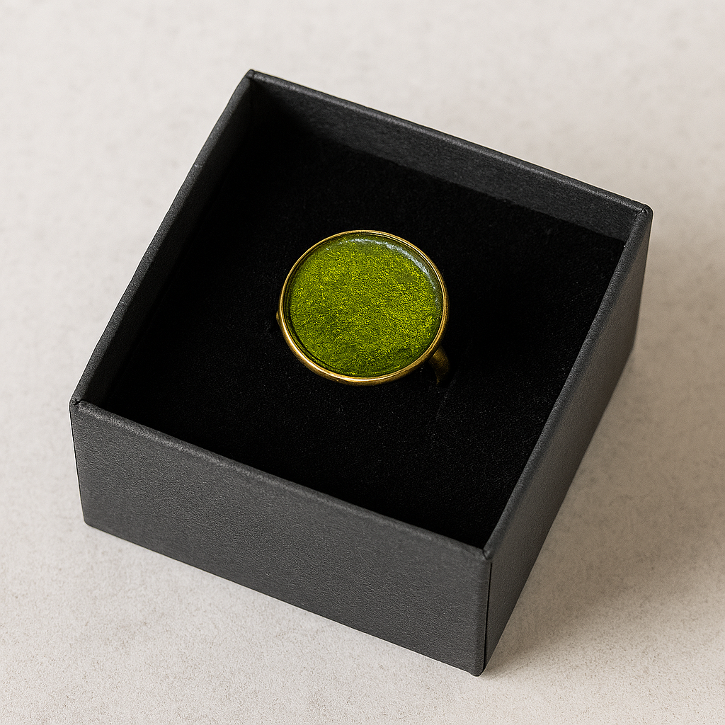 Anillo ajustable acero inoxidable y resina