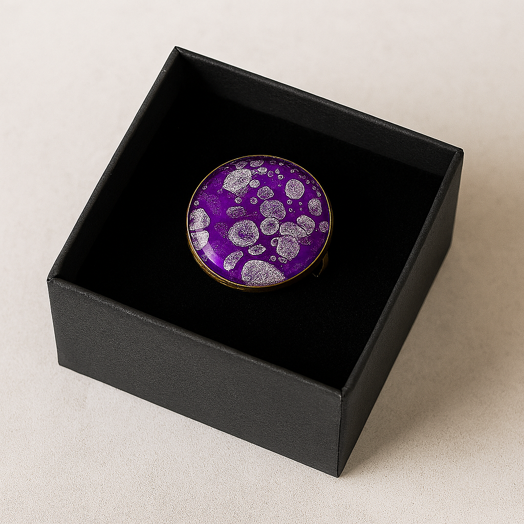 Anillo ajustable acero inoxidable y resina