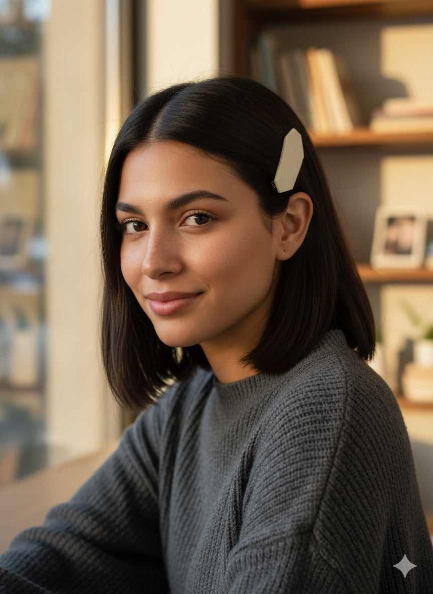 Pinza para el cabello color beige inspiración piel