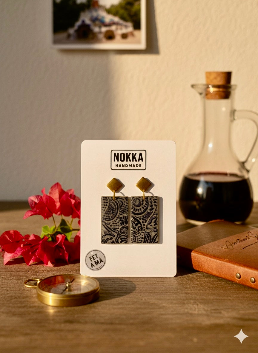 Pendientes Panot Barcelona rectangulares